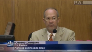 Eric Naslund, Planning Commission Chair. Image: screencapture from July 25th hearing
