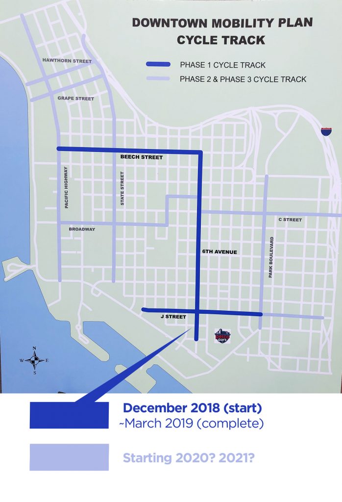 Map of the 2018 Downtown Mobility Plan