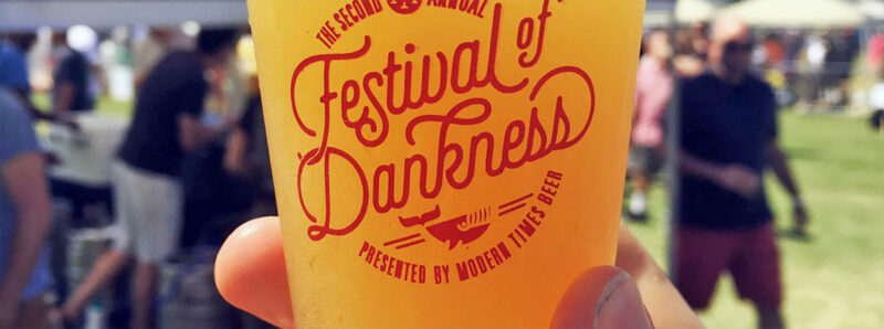 Modern Times Festival of Dankness photo showing a beer glass with logo on it