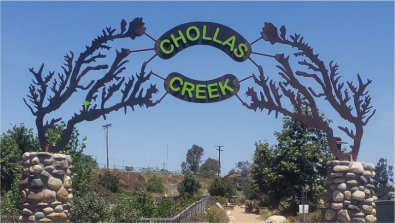 This photo represents the latest success story for a recent trail connection within Chollas Creek Regional Park.